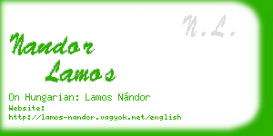 nandor lamos business card