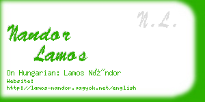 nandor lamos business card